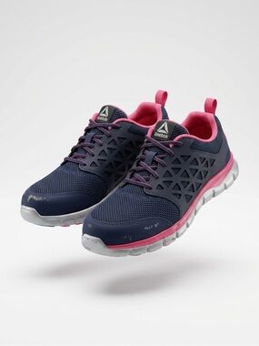 Reebok Women's Navy and Pink Training Sneakers